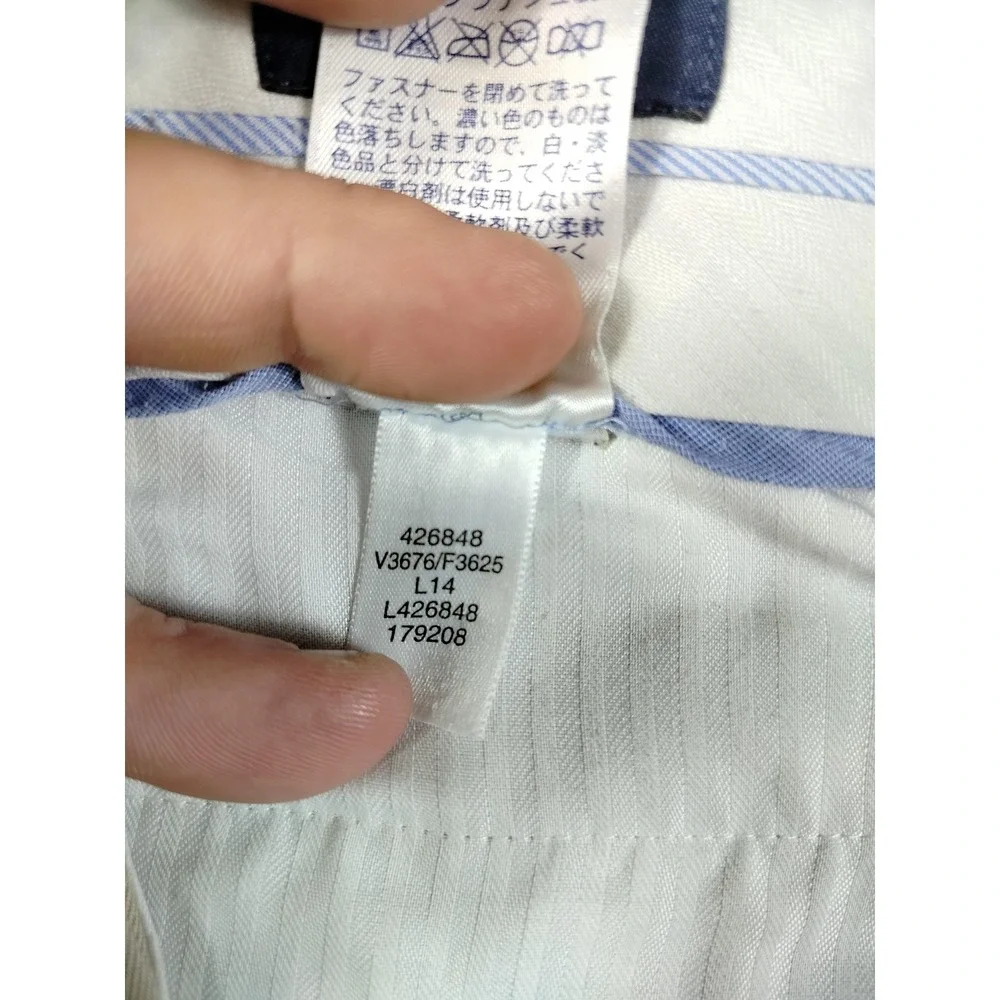 Lands' End Pants Mens 40 Beige Traditional Fit Chino Cotton Office Business‎